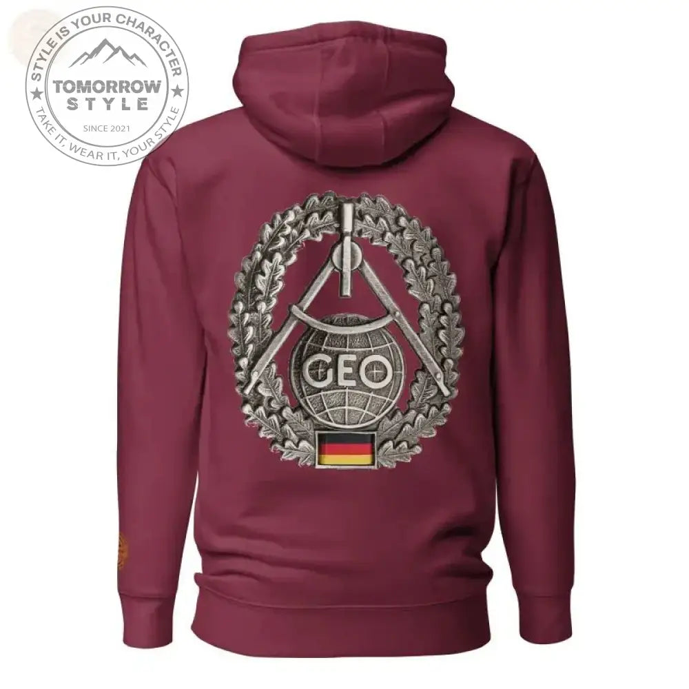 Ultimativer Komfort: Premium - Hoodie der Bundeswehr mit Topographie - Truppenabzeichen - Tomorrow Style