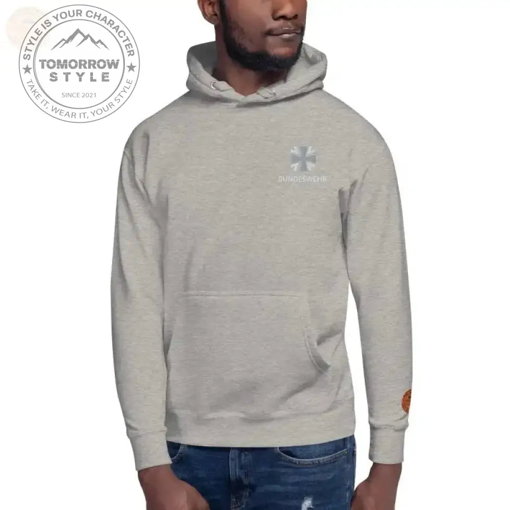Ultimativer Komfort: Premium - Hoodie der Bundeswehr mit Topographie - Truppenabzeichen - Tomorrow Style