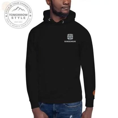 Ultimativer Komfort: Premium - Hoodie der Bundeswehr mit Topographie - Truppenabzeichen - Tomorrow Style