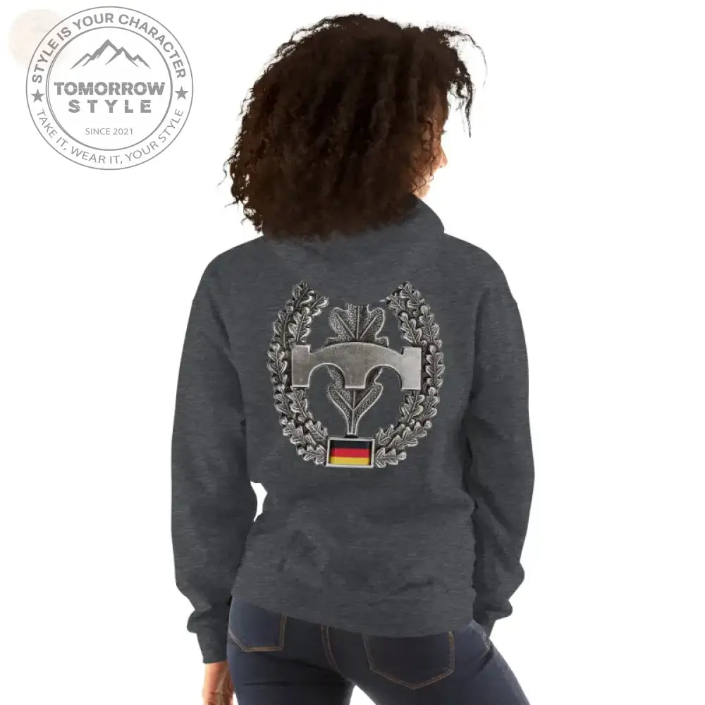Bundeswehr Premium Hoodie mit Stickerei für D&H mit Pionier - Abzeichen