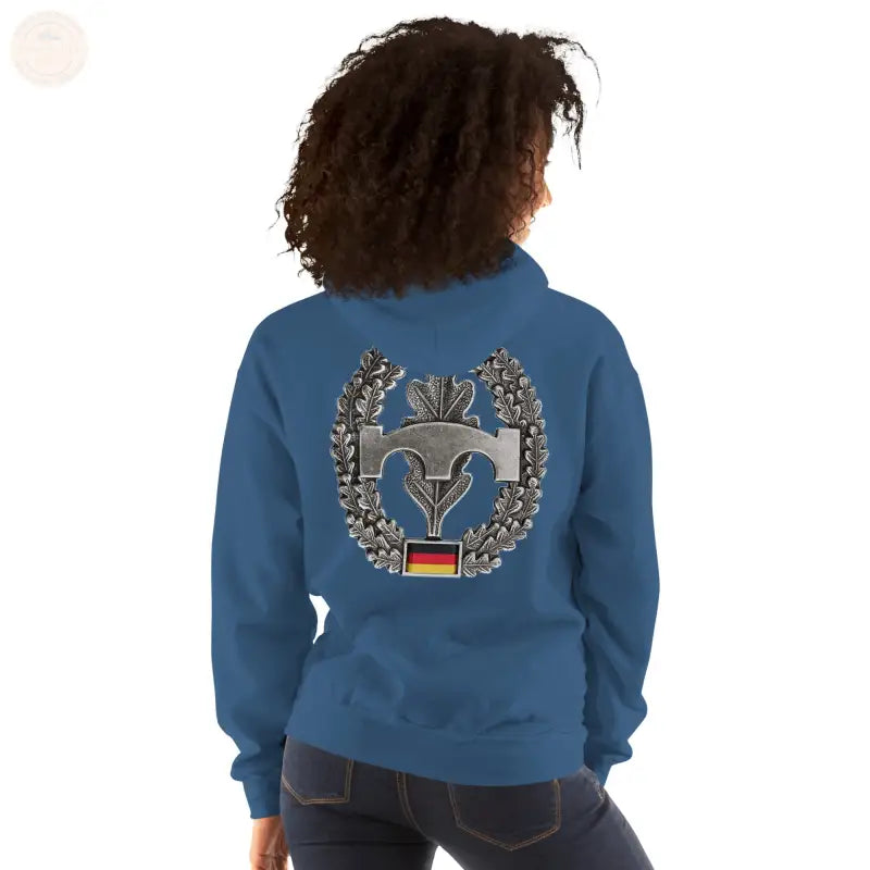 Bundeswehr Premium Hoodie mit Stickerei für D&H mit Pionier - Abzeichen