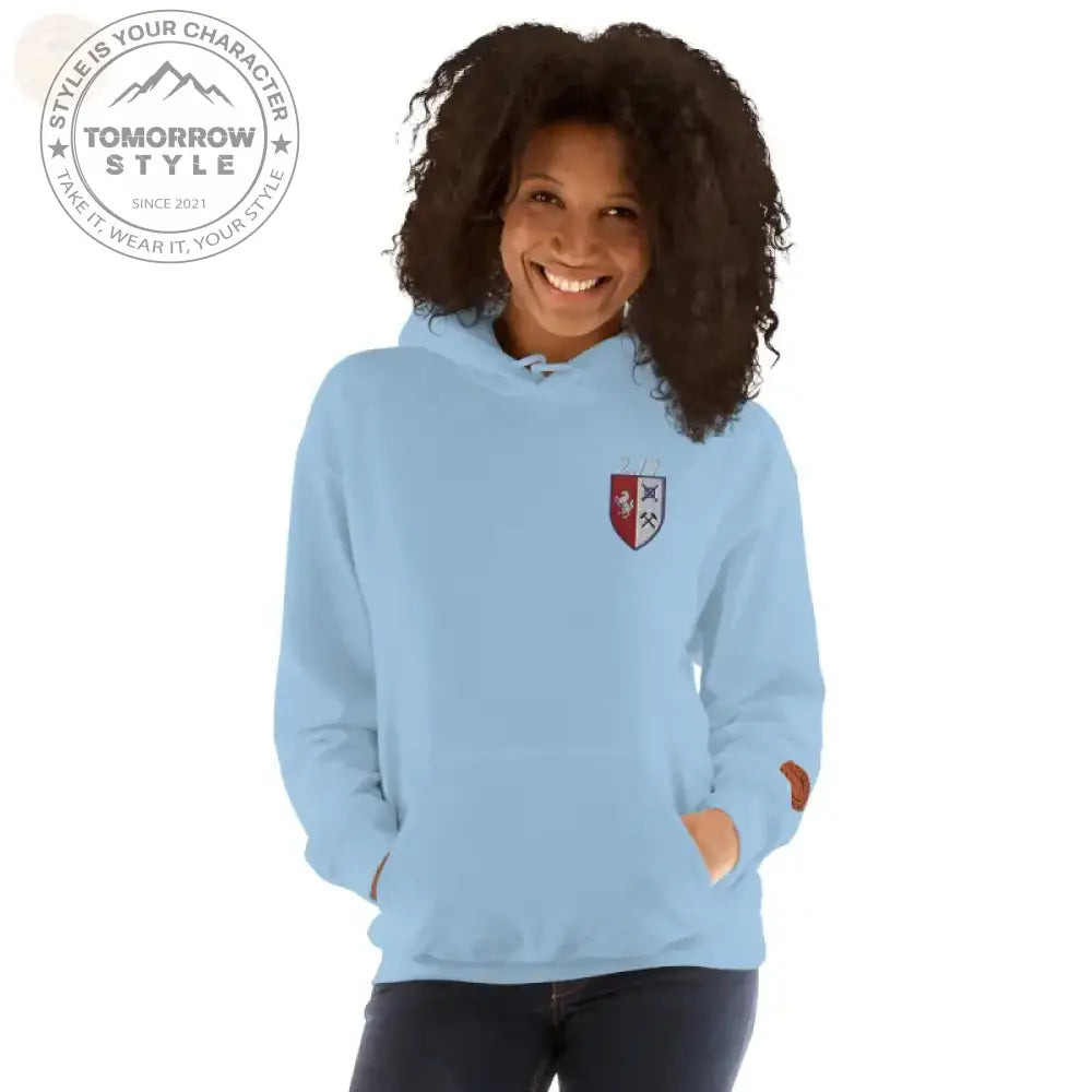 Bundeswehr Premium Hoodie mit Stickerei für Damen und Herren - Hellblau / S