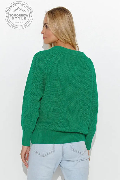 Unifarbenes Must-Have: Damenpullover mit Herzausschnitt - Tomorrow Style