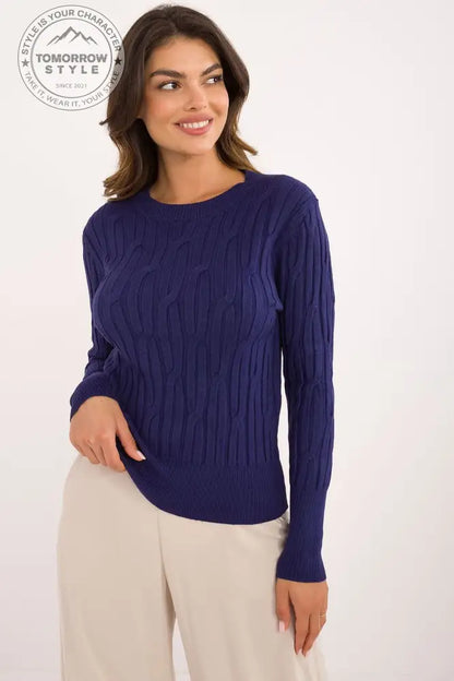 Vielseitiger Damen-Casual-Pullover mit Rundhalsausschnitt und langer Ärmeln - Tomorrow Style