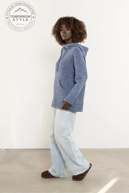 Weicher Oversize Pullover mit Kaputze - Tomorrow Style