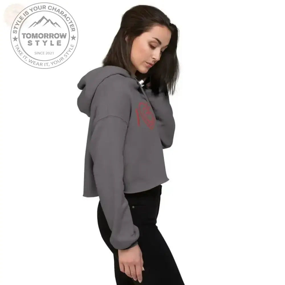 Zestful bestickter Crop Power Hoodie – dieser aufregende Hingucker! - Tomorrow Style