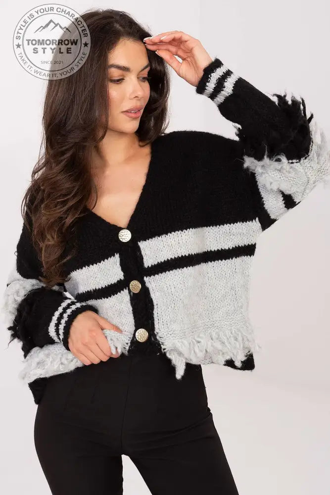 Zweifarbige Trendstrickjacke - Tomorrow Style