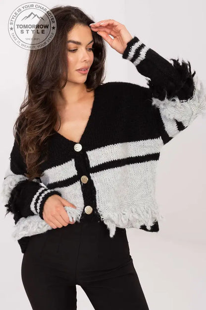 Zweifarbige Trendstrickjacke - Tomorrow Style